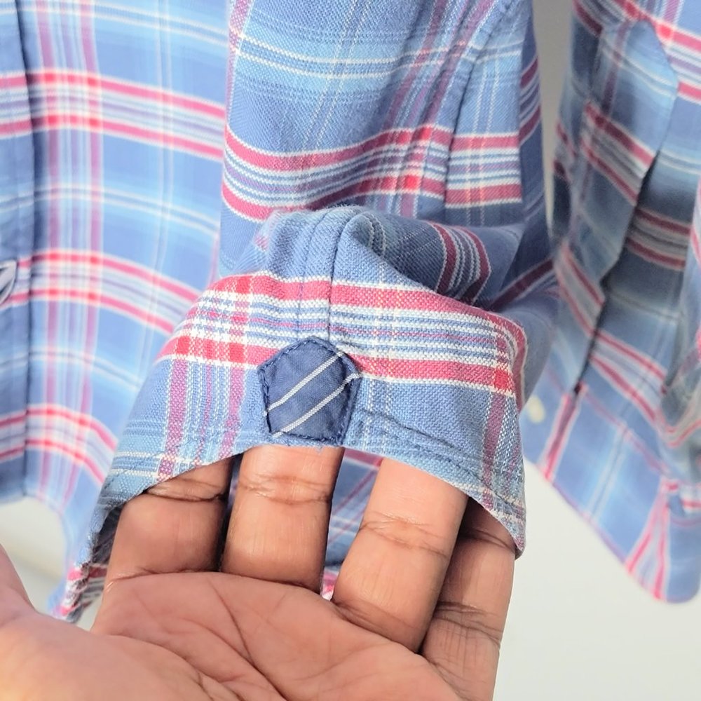 Daniel Cremieux Classics Slim Fit Blue Plaid Shirt - Picture 6 of 10